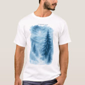 T-shirt Elégant Forêt d'hiver Cadeaux de vacances d'entrep (Devant)