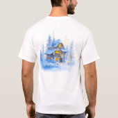 T-shirt Elégant Forêt d'hiver Cadeaux de vacances d'entrep (Dos)