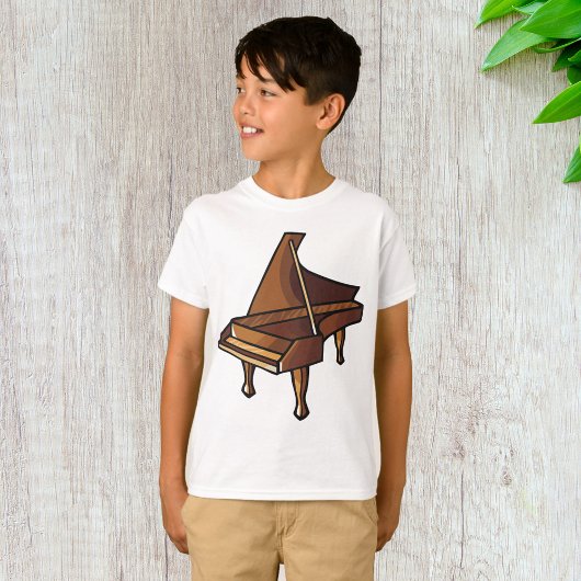 T-shirt Elégant Grand Piano Music Amateurs de design