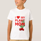 T-shirt Élégant J'AIME MA MÈRE PLANTE (Devant)