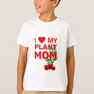 T-shirt Élégant J'AIME MA MÈRE PLANTE