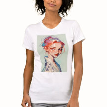 Élégant Kimono Fille Esthétique Portrait Anime T-S