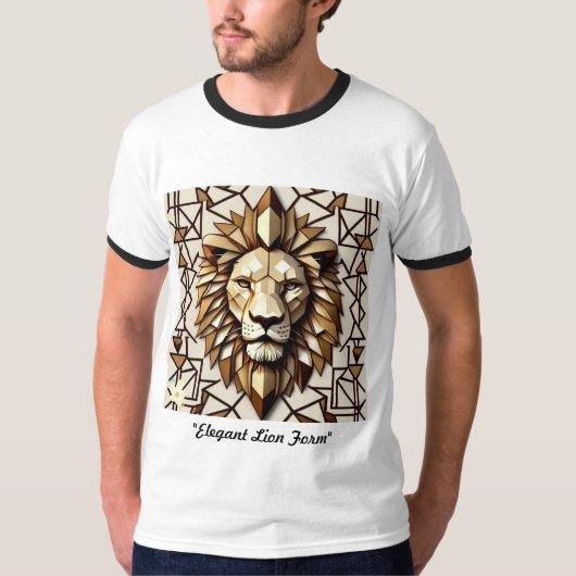 T-shirt "Élégant Lion Form" (Devant)