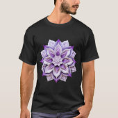 T-shirt Élégant Mandala Floral Violet - Fleur complexe (Devant)