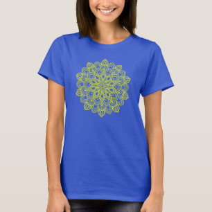T-shirt Elégant Mandala jaune