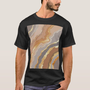 T-shirt Elégant Marbre Or : Arrière - plan stylisé.