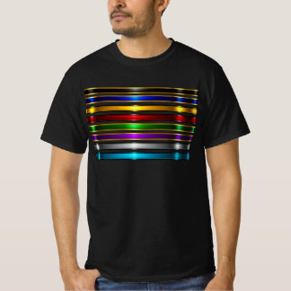T-shirt Elegant Metallic Gradient Stripes Design