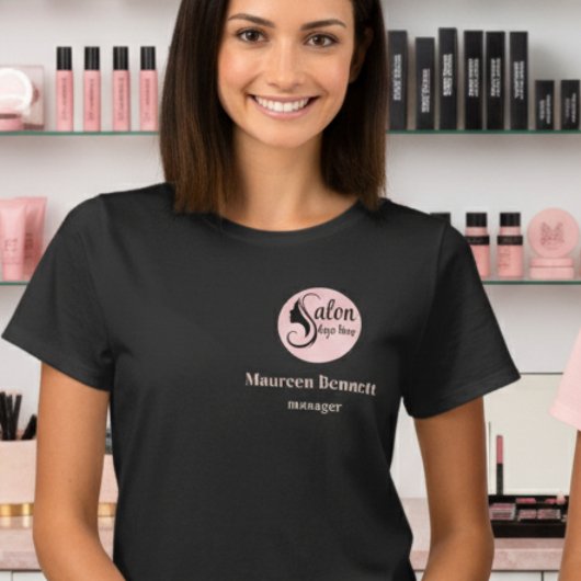 T-shirt Elegant Minimal Black Makeup  Business Employee