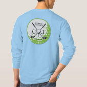 T-shirt Élégant minimaliste Golf Monogramme Conception (Dos)