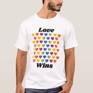 T-shirt Élégant minimaliste Rainbow Heart Design