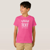 T-shirt Élégant moderne Wow rose Modèle enfants garçons me (Devant entier)