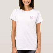 T-shirt Élégant Monogramme moderne Modèle Femmes de base (Devant)