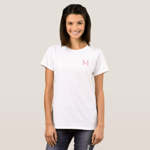 T-shirt Élégant Monogramme moderne Modèle Femmes de base