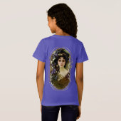 T-Shirt Elégant Mucha Style Portrait d'une belle femme (Dos entier)