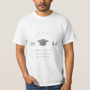 T-shirt Élégant Nettoyage Minimal Graduation Simple Huile 