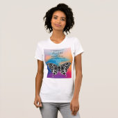 T-shirt Elégant Papillon et Sunset Invitation Design (Devant entier)