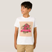 T-shirt Elegant Pink Rose Floral Bouquet (Devant entier)