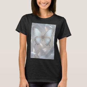 T-shirt élégant pour femme papillon en cristal arg