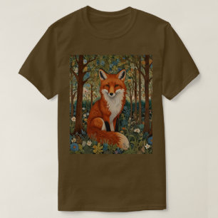 T-shirt Elégant retro boho rouge renard animal de forêt