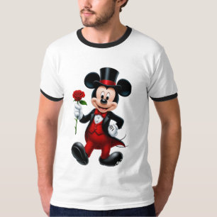 T-Shirt Élégant Rose de Soirée Mickey Mouse