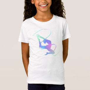 T-Shirt Elégant Ruban rythmique Gymnastique Motif Artistiq