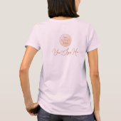 T-shirt Elegant Script Employee Name Business Logo Makeup (Dos)