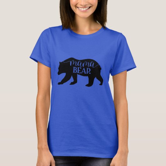 T-shirt Élégant script Mama Bear (Devant)