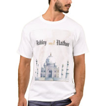 Elégant Taj Mahal Typologie Mariage aquarelle