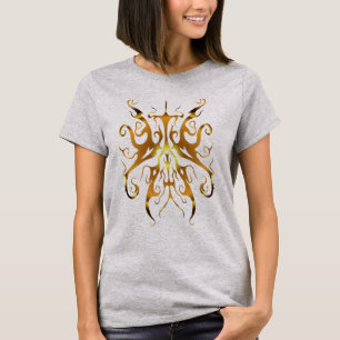 T-shirt Élégant tatouage tribal - or