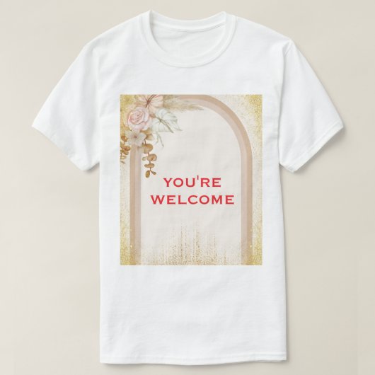 T-shirt Elegant Terracotta Flower Graphic Tee (Design devant)