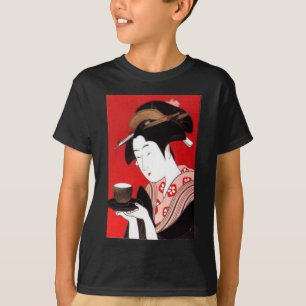 T-shirt Elégant Thé de Lady Japonaise Servir Cérémonie Art