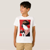 T-shirt Elégant Thé de Lady Japonaise Servir Cérémonie Art (Devant entier)