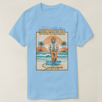 T-shirt Elegant Tiger on the Beach