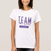 T-shirt Elégant Violet Personnalisable Équipe Epouse Tee T (Devant)