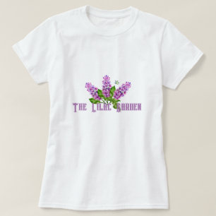 T-shirt Élégante branche lilas aquarelle
