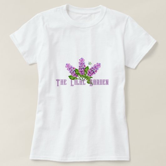 T-shirt Élégante branche lilas aquarelle (Design devant)