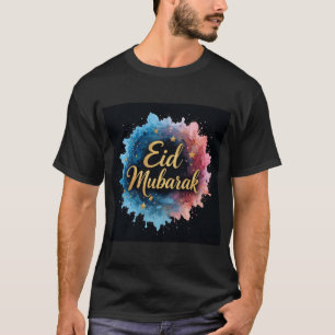 T-shirt Élégante calligraphie de l'Aïd d'or Moubarak