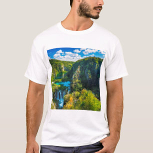 T-shirt Elégante cascade pittoresque, Croatie