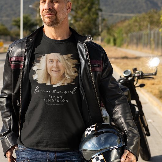 T-shirt Élégante célébration de la vie Funéraire Photo