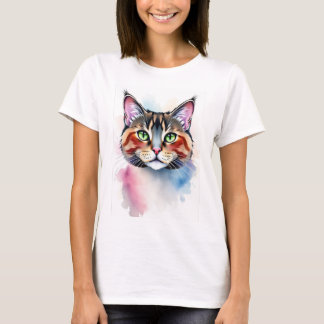 T-shirt Elégante chemise en aquarelle pour femmes - Artist