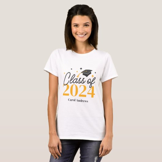 T-shirt Élégante classe de diplômés de 2024 Keepsaké Gradu (Devant entier)
