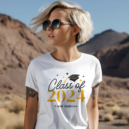 T-shirt Élégante classe de diplômés de 2024 Keepsaké Gradu