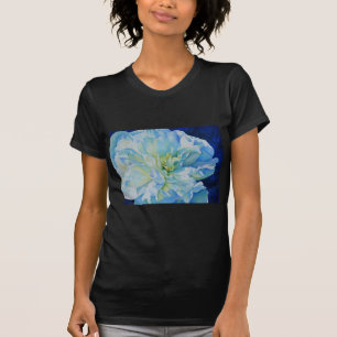 T-shirt Elégante couleur bleue turquoise florale