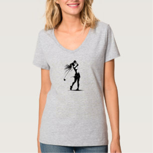 T-shirt Elégante couture Femme Golfeuse en mouvement