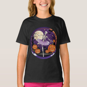 T-shirt Élégante danseuse de ballet de squelette d'Hallowe