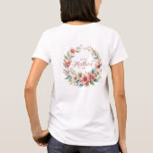 T-shirt Élégante fleurs de printemps rousse courre la fête (Dos)