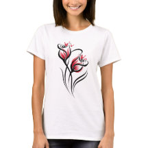 Élégante illustration florale en ligne