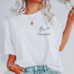 T-shirt Élégante Mariée À Être Ou Bachelorette Party migno<br><div class="desc">Mariée Mariée Mariée T-shirt Mariée T-shirt Mariée T-shirt Mariée Mariée Idées cadeaux Mariée Idées de fête de la mariée Idées de fête de la mariée Bachelorette Parti Confort Couleurs</div>