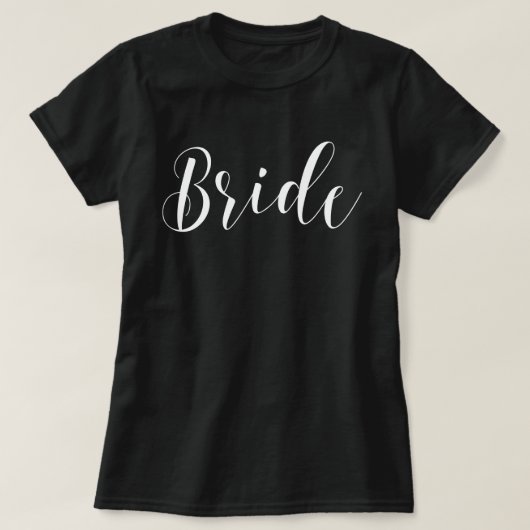 T-shirt Élégante mariée de script (Design devant)