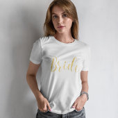 T-shirt Élégante mariée de script Gold